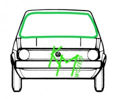 windscreen seal with chrome strip version