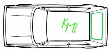 kmru003 rear screen seal non chrome strip version